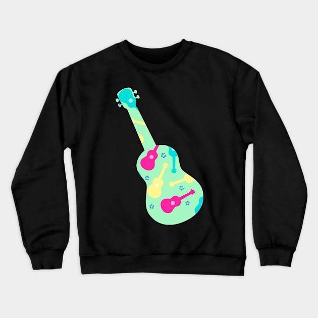 Patrón de ukeleles Crewneck Sweatshirt by magenta-dream